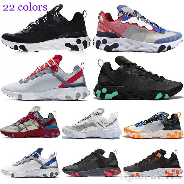 

undercaver x react element 87 55 triples black 87s shoes womens men anthracite light bone triple black white red orbit sneakers 55s