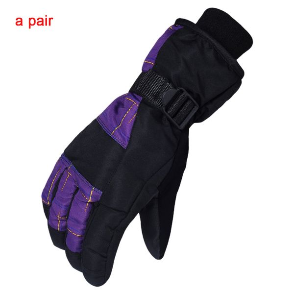 

1 pair winter cycling windproof sports insulated adjustable waterproof warm thickened snowboard ski gloves men women