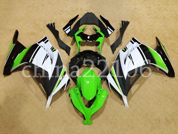 

4gifts injection mold new abs motorcycle full fairings kits fit for kawasaki ninja 300 ex300 300r 2013 2014 2015 2016 2017 set green