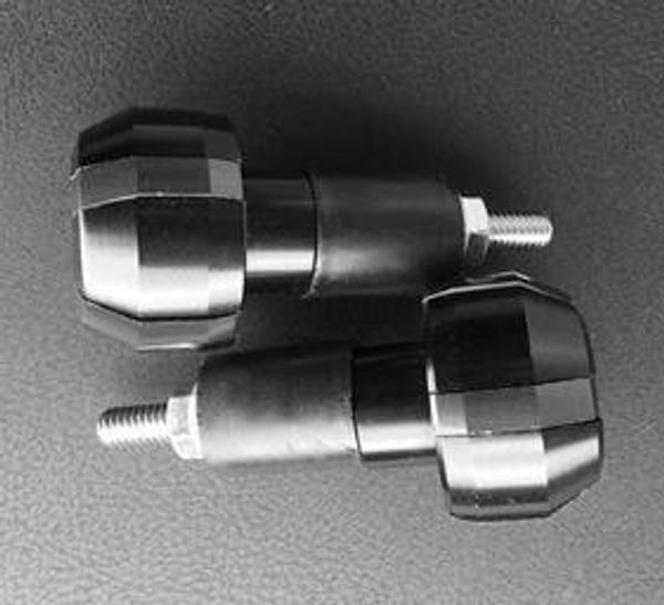 

pair 17mm motorcycle aluminum balance handlebar hand grip end plug cap slider gray