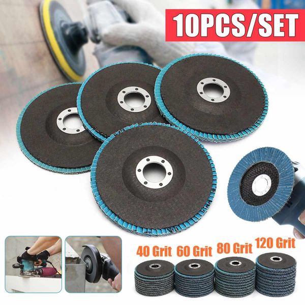

10шт 5" 40/60/80/120 грит цирконий цирконий лоскут диск шлифовальные шлифовальные круги износостойкость для: нержавеющая сталь металл дерево