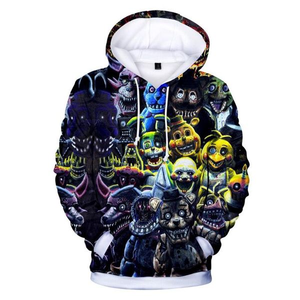 

3d print five nights at freddys sweatshirt for boys school hoodies for boys child fnaf costume new autumn teens clothes, Black