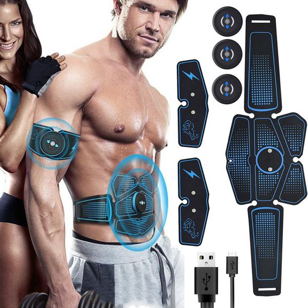 Stimolatore muscolare addominale Trainer EMS Attrezzature per il fitness Attrezzatura per l'allenamento Muscoli Elettrostimolatore Esercizio a casa J1756