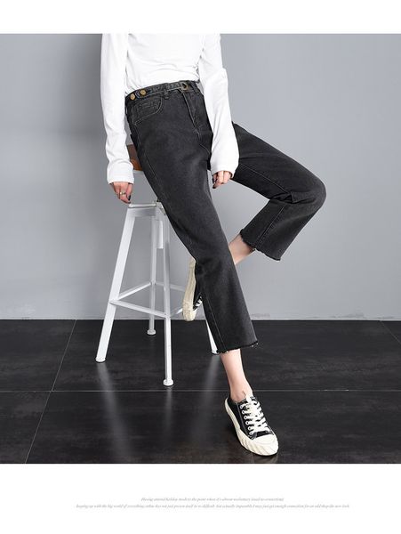 

black harlan jeans women straight easing trend, Blue