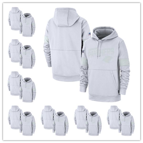

men's nfl sweatshirts ravens broncos falcons 100th 2019 sideline platinum therma pullover hoodie white, Blue;black