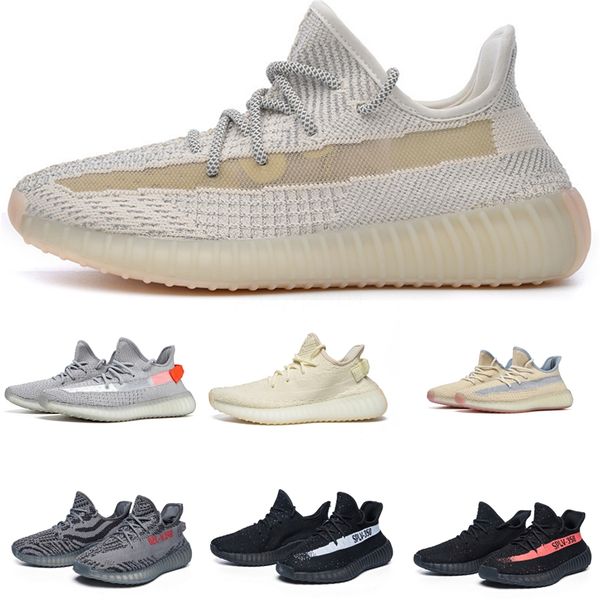 

with box static v2 running shoes kanye west clay true form hyperspace beluga 2.0 zebra designer sneakers trainers size eur35-45 #qa724