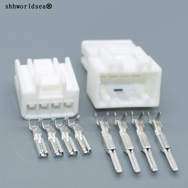 

shhworldsea car 4pin 2.2mm male female connector fuse plug connector automotive wiring terminal socket 936227-1 936238-1