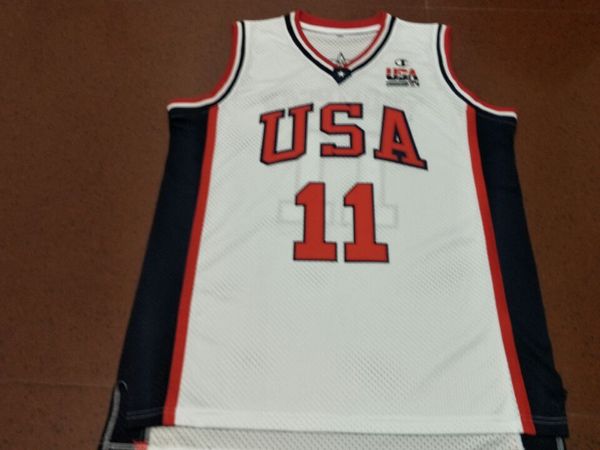 Пользовательские мужчины молодежь женщины Vintage USA TEAM K. THOMPSON #11 колледж баскетбол Джерси размер S-4XL или пользовательские любое имя или номер Джерси