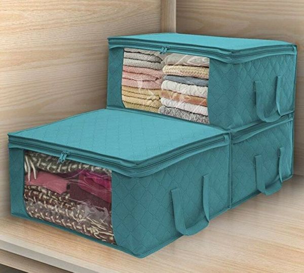 

quilt large storage bags clothes laundry duvet bed pillows shoes under bed box