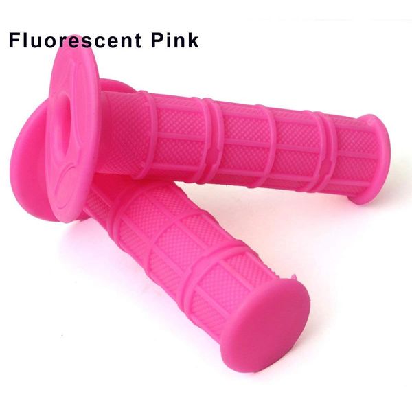 

motorcycle soft rubber hand grips universal motocycle dirt bike fit 22mm fluorescent pink motorbike replacement ing