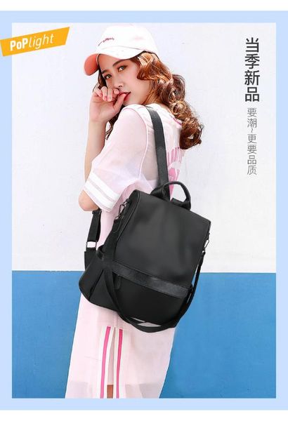 

anti-theft backpack women's bag 2020 new korean tide fashion canvas bag schoolbag oxford cloth backpack