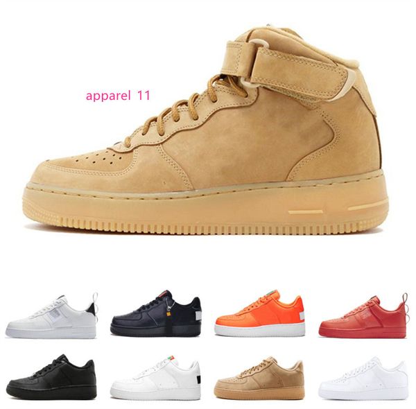 

2019 one 1 dunk utility men lady casual shoes skateboarding black white just orange wheat women men high low cut trainers platform sneaker