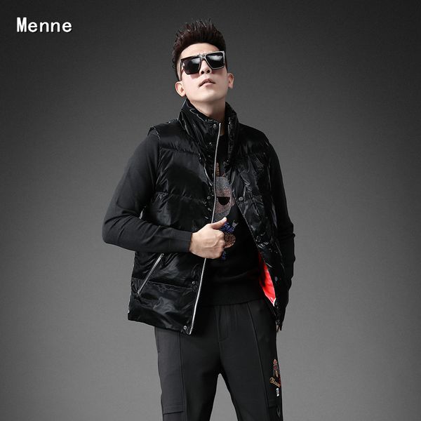 

menne the new winter coat is a bright down jacket for men, Black