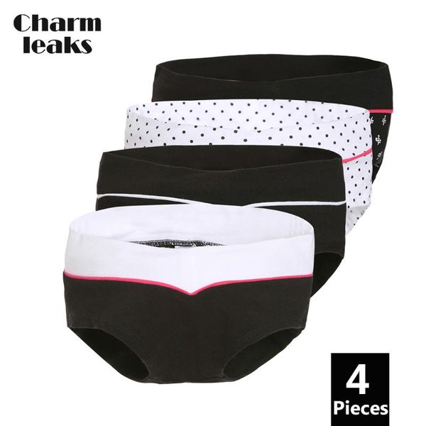 

трусы charmleaks женская беременных женщин нижнее белье трусы трусы hipster хлопок soft solid mid талия cozy ретро высокого качества, Black;pink