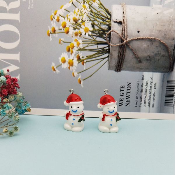 

10pcs 19*36mm 3d resin charms lovely snowman pendants winter snow charms floating keychain diy jewelry making accessories fx208, Bronze;silver