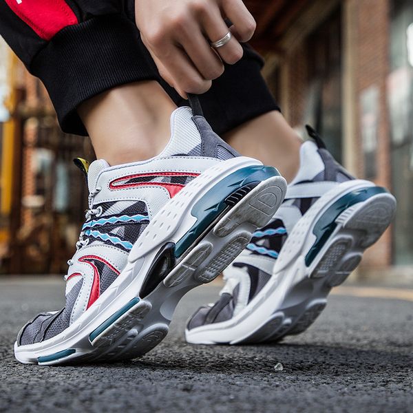 

light outdoor mesh man fashion sneakers 2019 men casual shoes ins brand sneakers for menvulcanized shoes man zapatillas mujer, Black