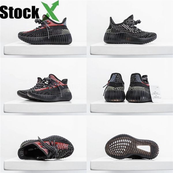 

горячие продажа детские детская обувь kanye west v2 зебра кроссовки светоотражающие кроссовки глина мальчики девочки младенец trainer sneake