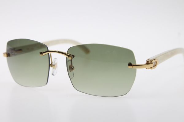 

rimless glasses genuine natural horn sunglasses genuine natural 8200905 sunglasses sunglasses light green lens, White;black