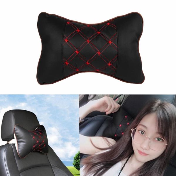 

car leather safety soft breathable pillow vehicle cushion seat head neck rest cushion pillow automobiles interior accessories