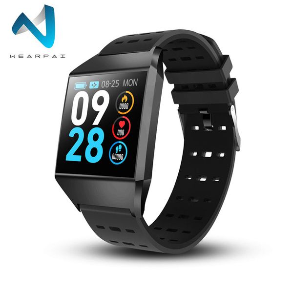 

wearpai w1c smart watch heart rate monitoring blood pressure bracelet health pedometer watches ip68 waterproof for sport, Slivery;brown