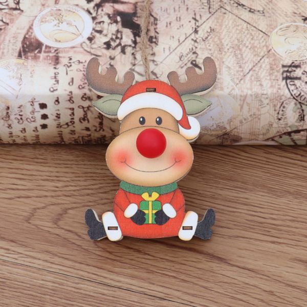 

cute illuminated hanging pendant battery powered wooden crafts decorative ornament handmade party christmas tree kids gift props