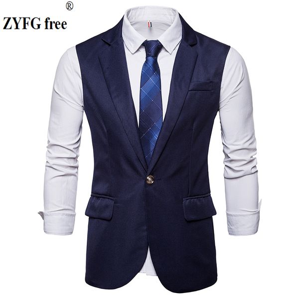 

2018 new arrival suit vests men slim fit men's suit vest male waistcoat gilet homme casual style sleeveless formal business vest, Black;white