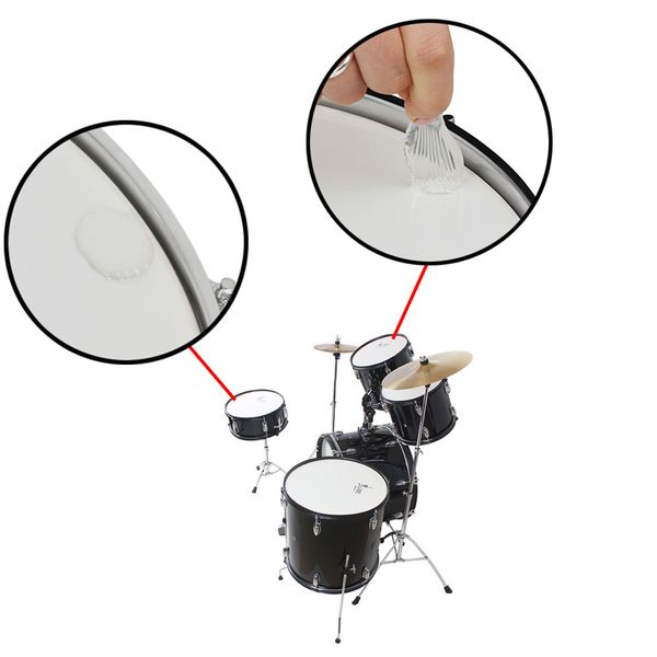 

6 шт / комплект snare drum mute pad drum задвижки гелевые подушечки snare tom drum глушитель mute прозрачная ударные аксессуары инструмент