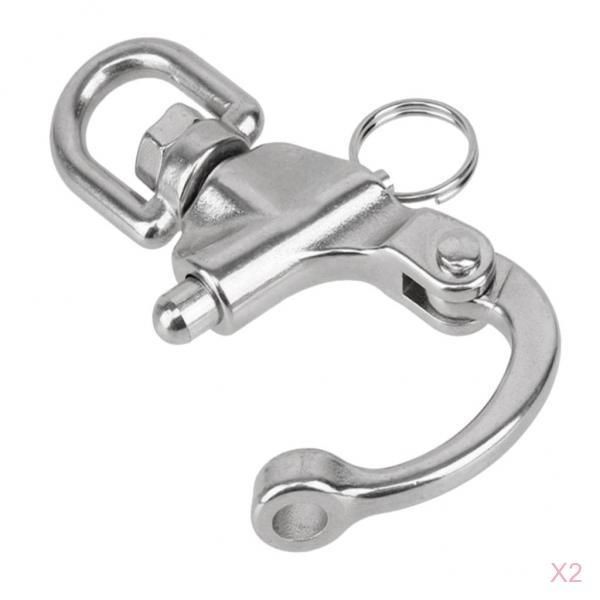 

2pcs 70mm swivel snap shackle marine boat
