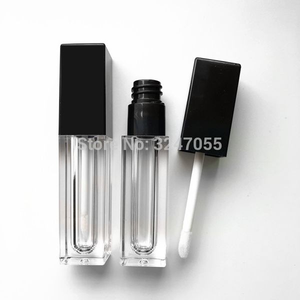 5ML 50pcs tubo transparente Praça DIY Lip Gloss, Cosmetic Maquiagem Batom Container, Lipgloss recarregáveis ​​Bottle