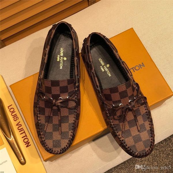 

19fw new men shoes leather genuine casual loafers men moccasins shoes slip-on soft flats footwear lightweight driving shoes 2019 yecq7, Black