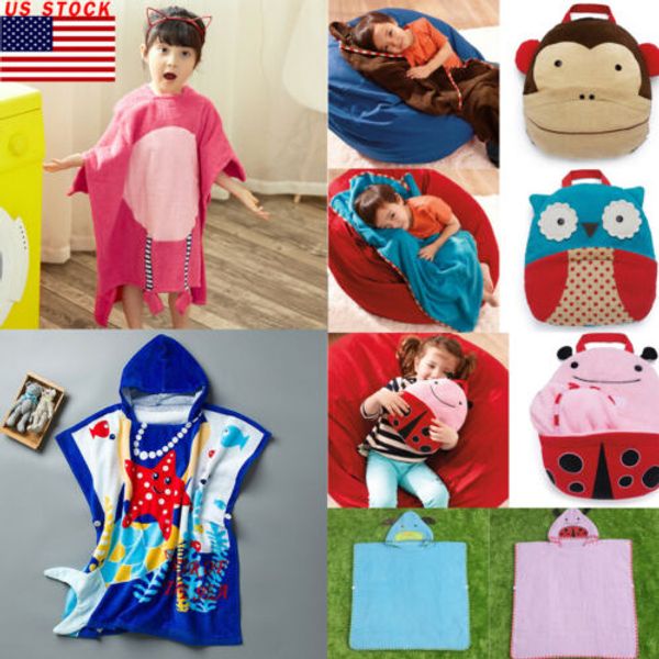 

baby kids boys girls flannel warm hooded bath robe cartoon nightwear pajamas sleepwear gown bathrobe child clothes flamingo