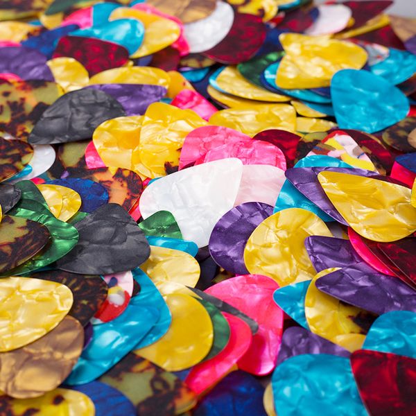 

premium 0.46mm stylish colorful celluloid guitar picks plectrums for guitar bass (200 pcs)