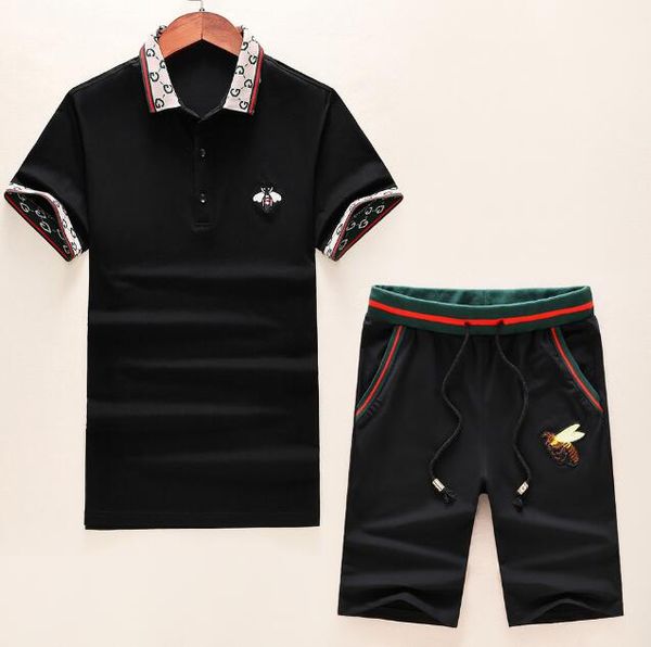

mens designer fashion tracksuit letters embroidery luxury summer sportswear short sleeves pullover jogger pants suits o-neck sportsuit #1395, Gray