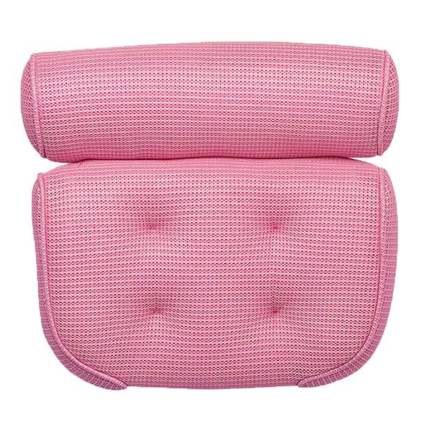 

suction up bath tub pillow spa cushion neck shoulder relaxation massage pink