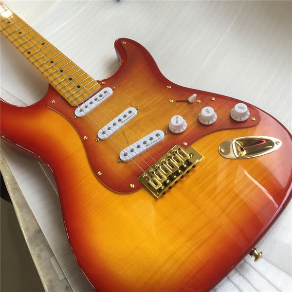 

factory outlet st electric guitar burlywood silver metal fittings delivery