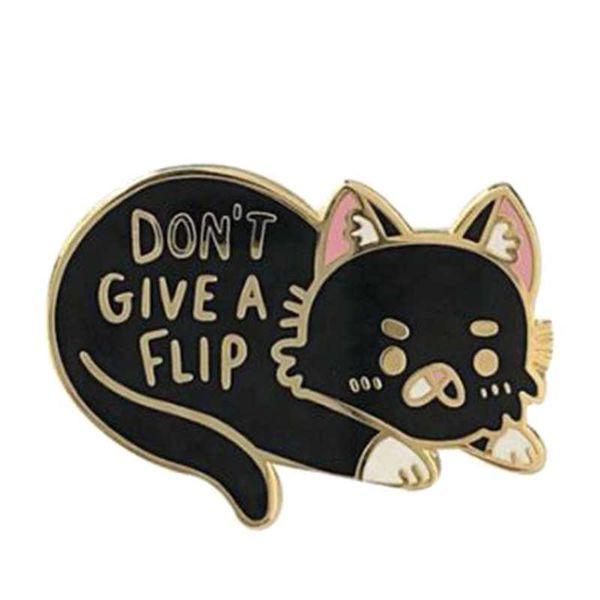 

cat enamel pin badge animal gift, Gray