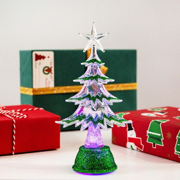 

led light-up christmas tree christmas tree decoration for home unique glowing xmas party acrylic night gift
