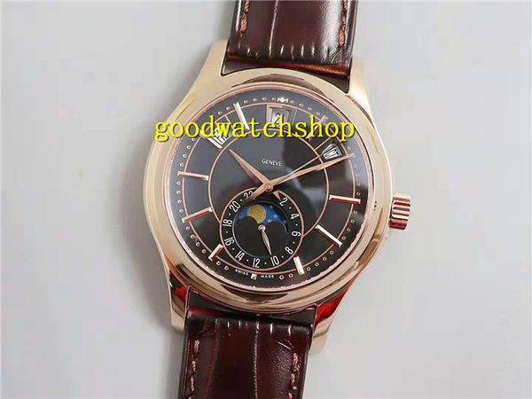 

gr factory complication 5205g watch luxury watch wristwatch annual calendar cal.324s automatic mechanical moon phase sapphire power reserve, Slivery;brown