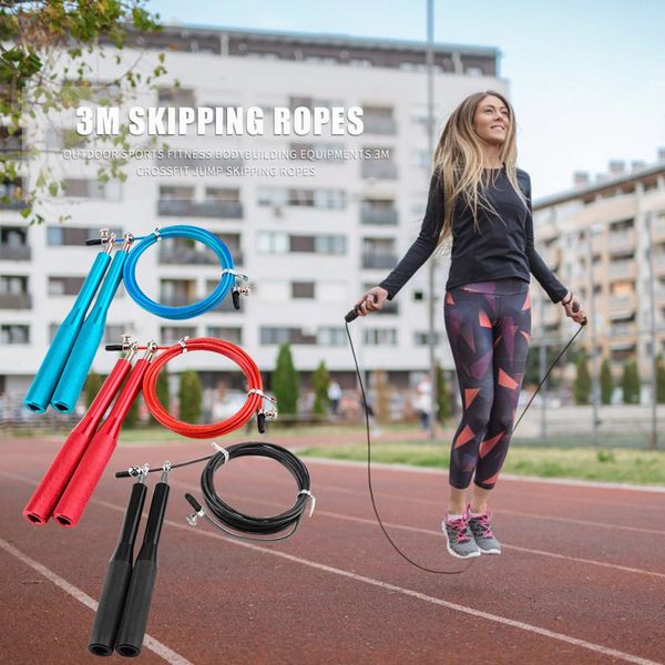 

3m ultra-speed skipping ropes gym fitness training adjustable fast speed jump ropes