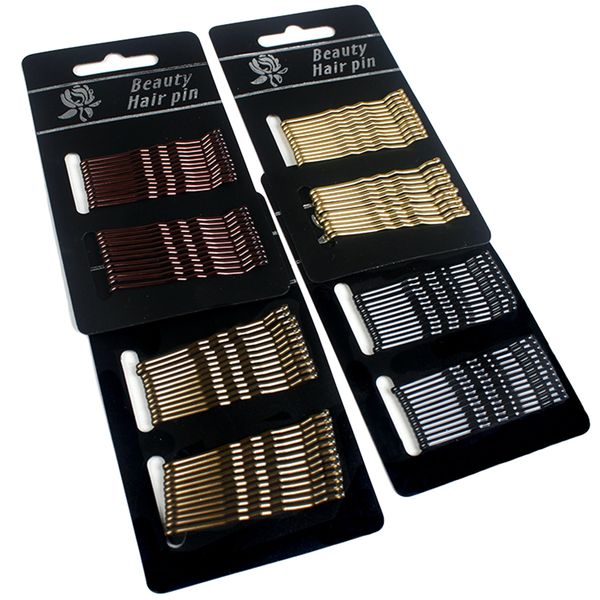 

24pcs/set durable women bobby pins barrettes styling hair accessories tools hair clip ladies hairpins curly wavy grips hairstyle, Golden;silver