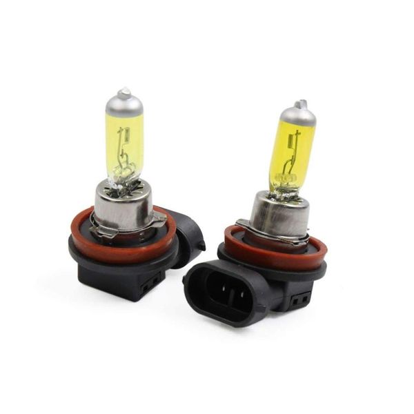 

uxcell 2 шт 12v 35w h8 желтый ксенон-галогеновой лампы противотуманные лампы лампы для авто