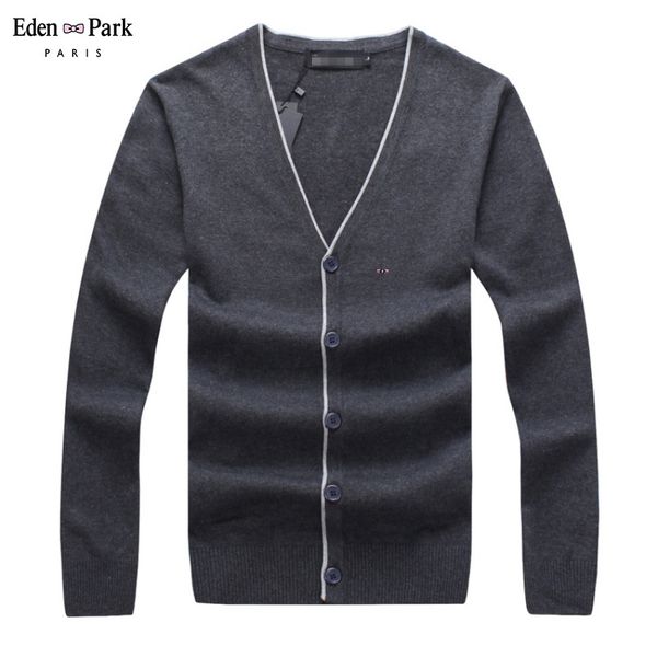 

eden park men cardigans sweaters 2019 new casual men solid pulls pullover v collar sweater outerwear clothing 1028, White;black