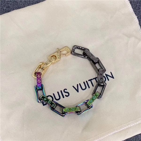

luxurious chain bracelet club hip hop jewelry charm bracelets l̴v stainless steel bracelet women men chain with box 614, Black