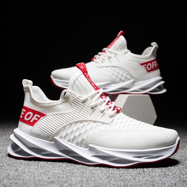 

2020 весна новая мужская обувь flying woven sports and leisure trend корейская версия старой обуви 3d hollow sole fashion running shoes, Black