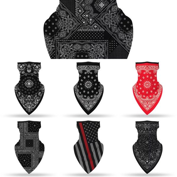 

e7iyl winter summer cycling sports face mask ride running scarf headwear bicycle magic balaclava fishing mask cover bandana scarf, Black
