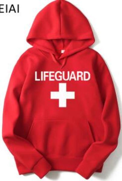 

lifeguard mens hoodies spring new hooded long sleeved casual sweatshirts, Black
