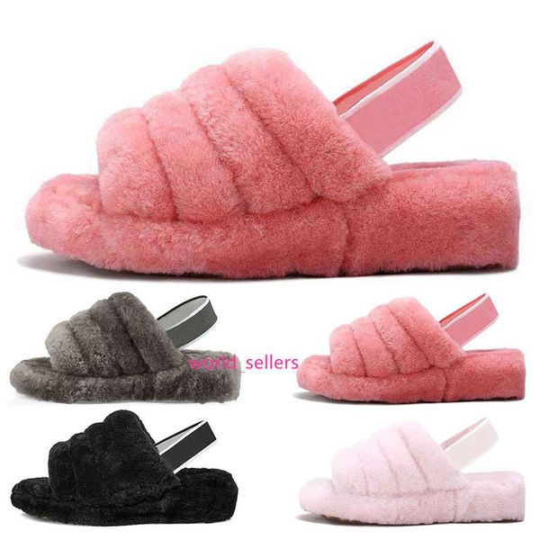 

australia slippers designer furry slipper 2020 new arrivel womens girl comfortable warm fashion black warm pink grey size 5-10