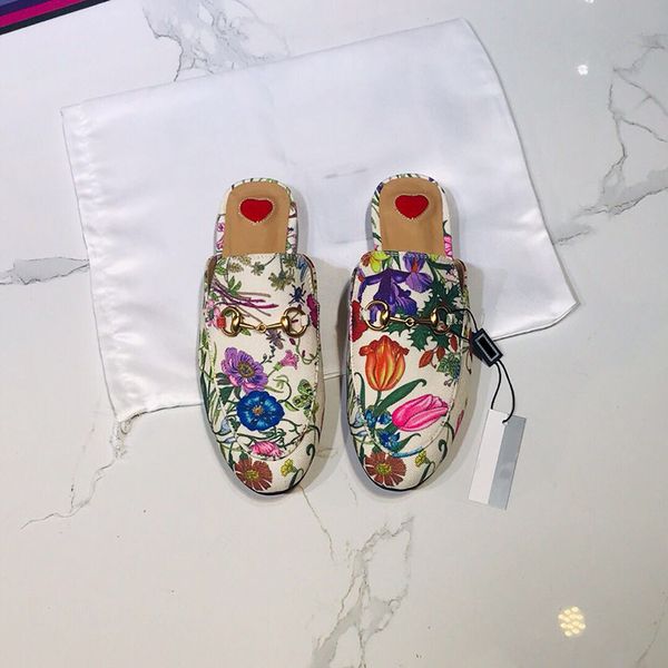 

mens loafers shoes princetown fashion printing mules slides slippers flats chain ladies casual shoes women men fur slippers us 5-12, Black