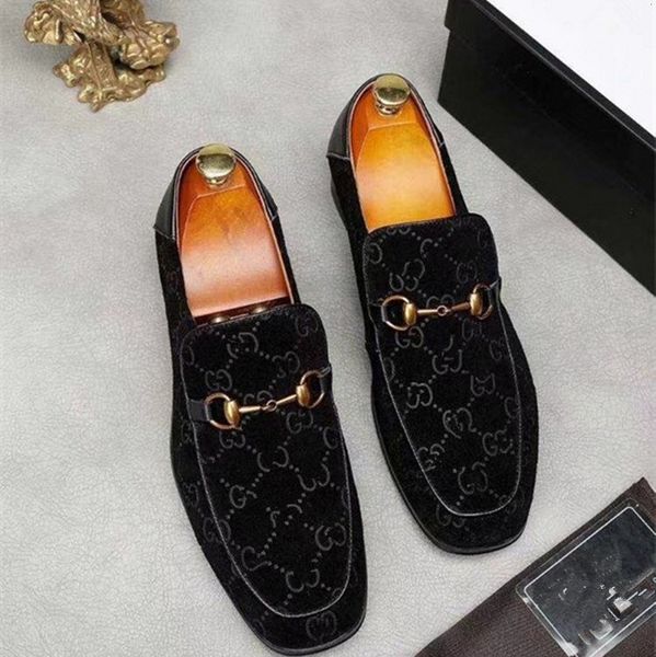 

wholesale black velvet loafers women universal fashion cowhide leather casual classic dress shoes men rubber sole