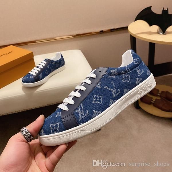 

new 2020 fashion men's basketball tennis shoes luxury leather sneakers printed men's racing shoes size 38-45, Black